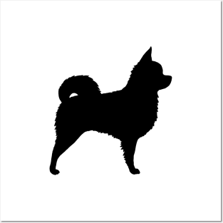 Longhaired Chihuahua Silhouette Posters and Art